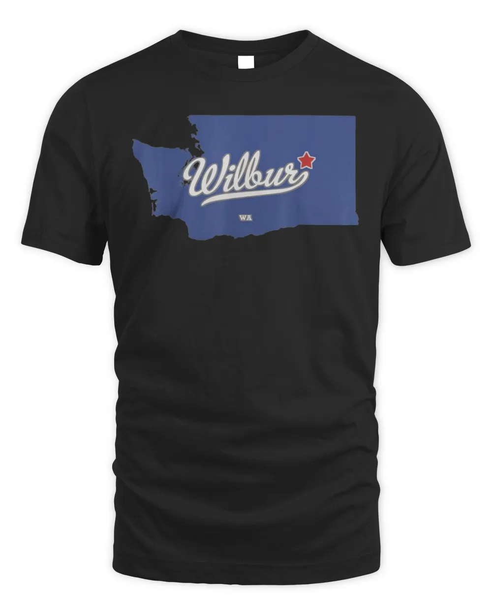 Wilbur Washington WA Map Shirt