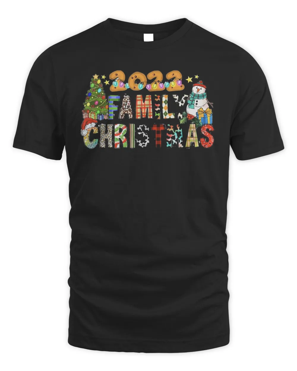 Funny 2022 Family Christmas Matching Tree Lights Xmas Shirt