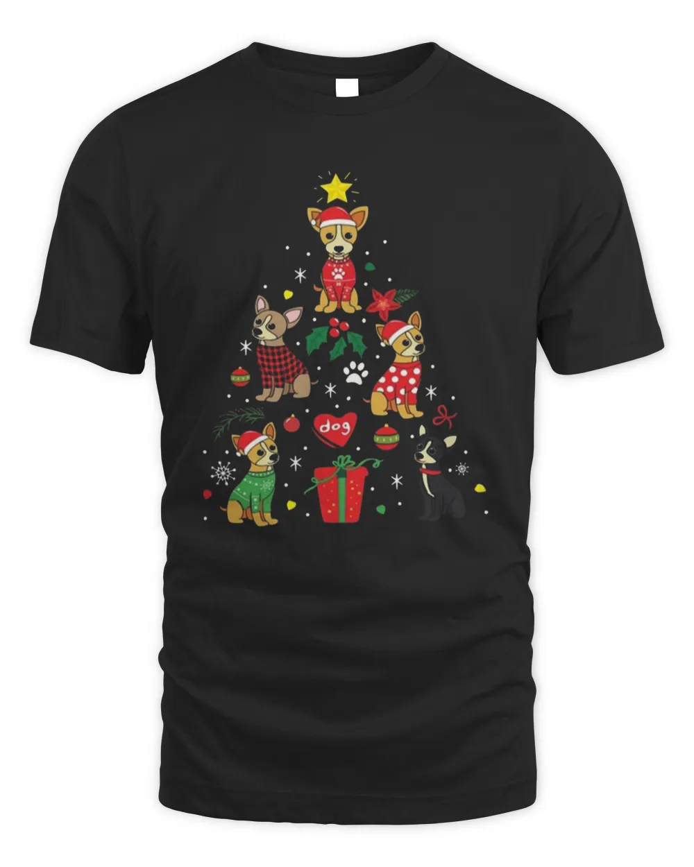 Chihuahua Christmas Ornament Tree Christmas Design Xmas Unisex Sweatshirt