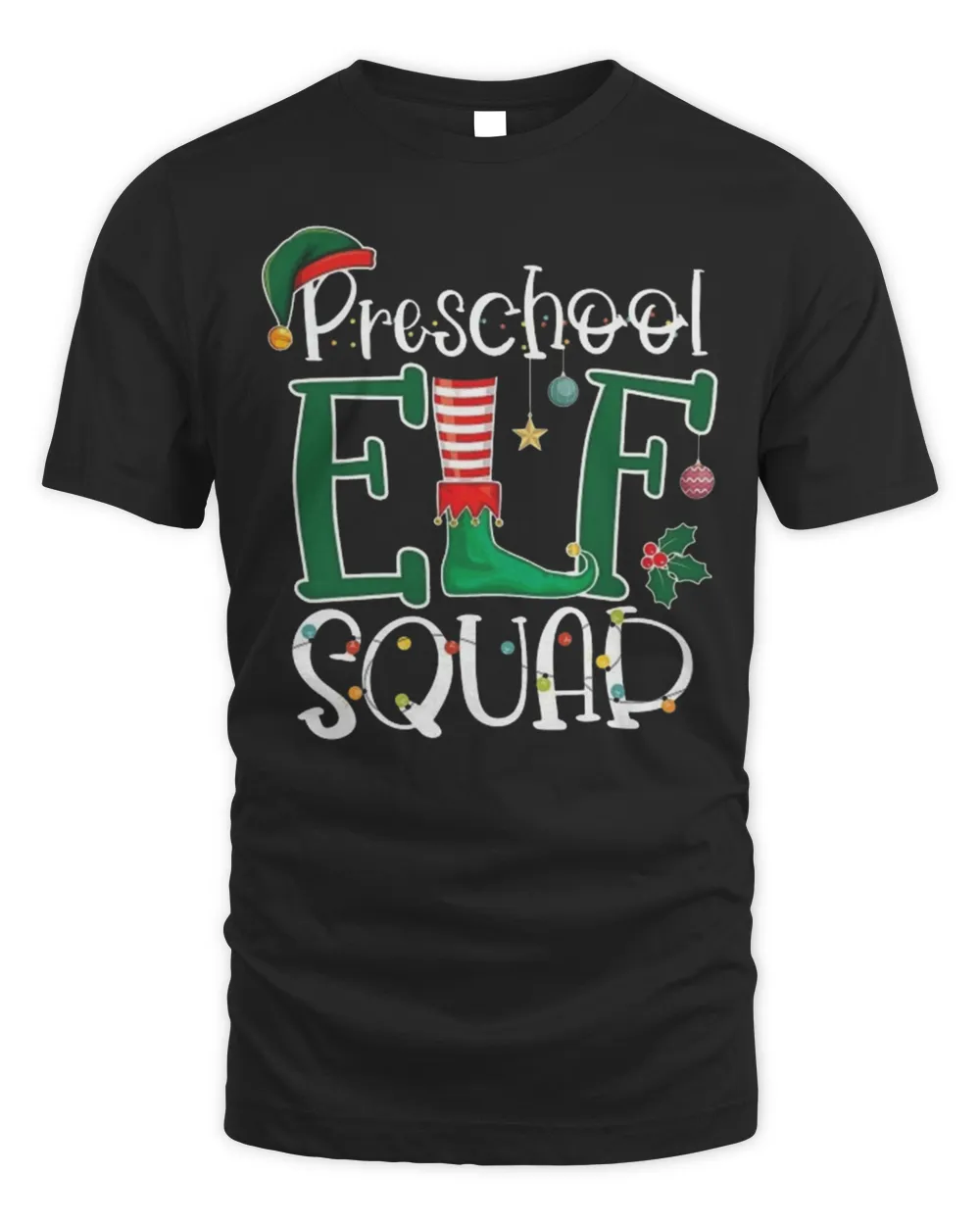 Funny Elf Squad Preschool Teacher Christmas Child Xmas