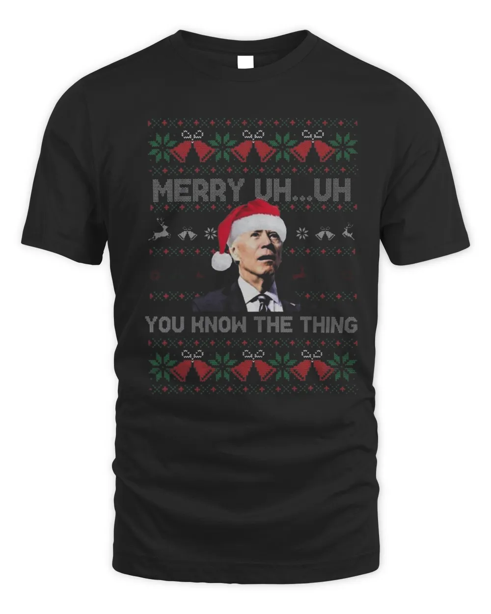 Confused Joe Happy Holidays Hilarious Political Santa Claus Ugly Christmas 2022 Ornament