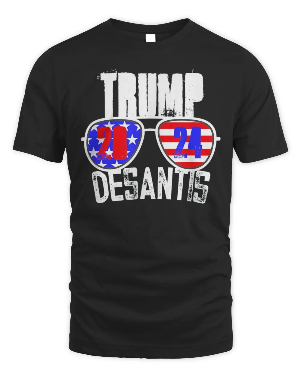 Trump Desantis 2024 – Cool Sunglasses American Flag Tee Shirt
