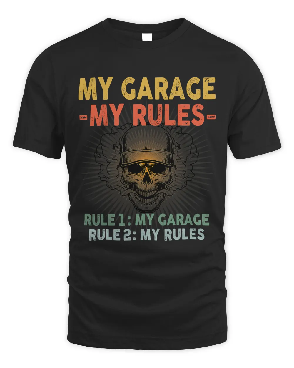 My Garage My Rules Rule 1 My Garage Rule 2 My Rules3 Unisex Standard T-Shirt black s