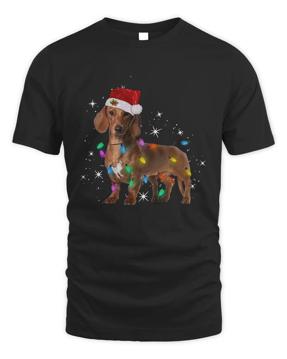 Dachshund Santa Christmas Light Sweatshirt