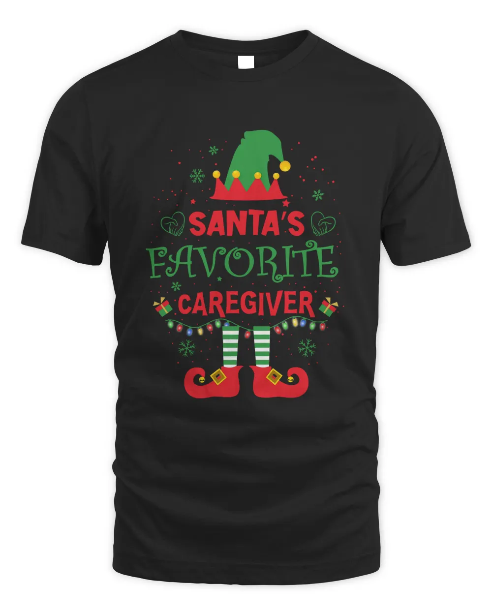 ELF Santa's Favorite Caregiver Merry Christmas Sweatshirt