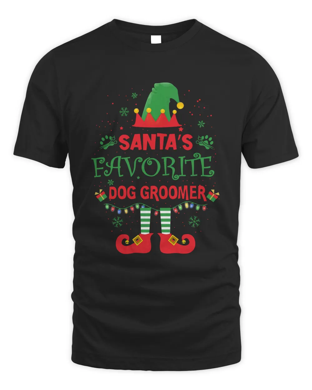 ELF Santa's Favorite Dog Groomer Merry Christmas Sweatshirt