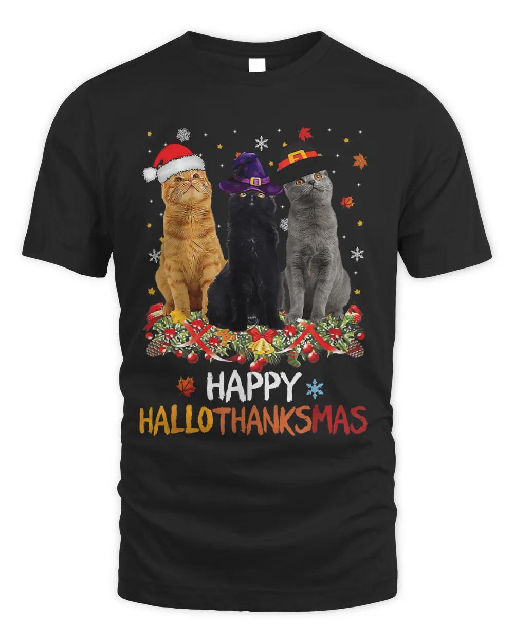 Happy Hallothanksmas Funny Cat Lovers105