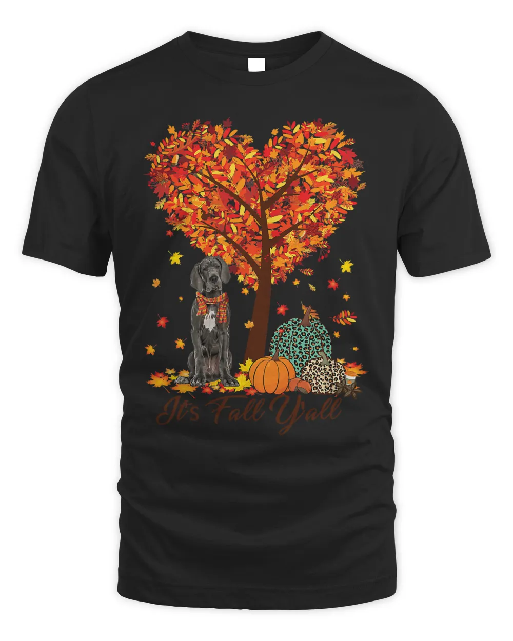 Its Fall YAll Funny Great Dane Fall Autumn Dog Lover120