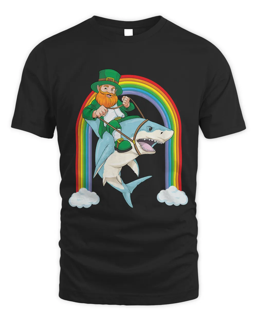 Irish Shark St Patricks Day Leprechaun Riding Shark Lucky