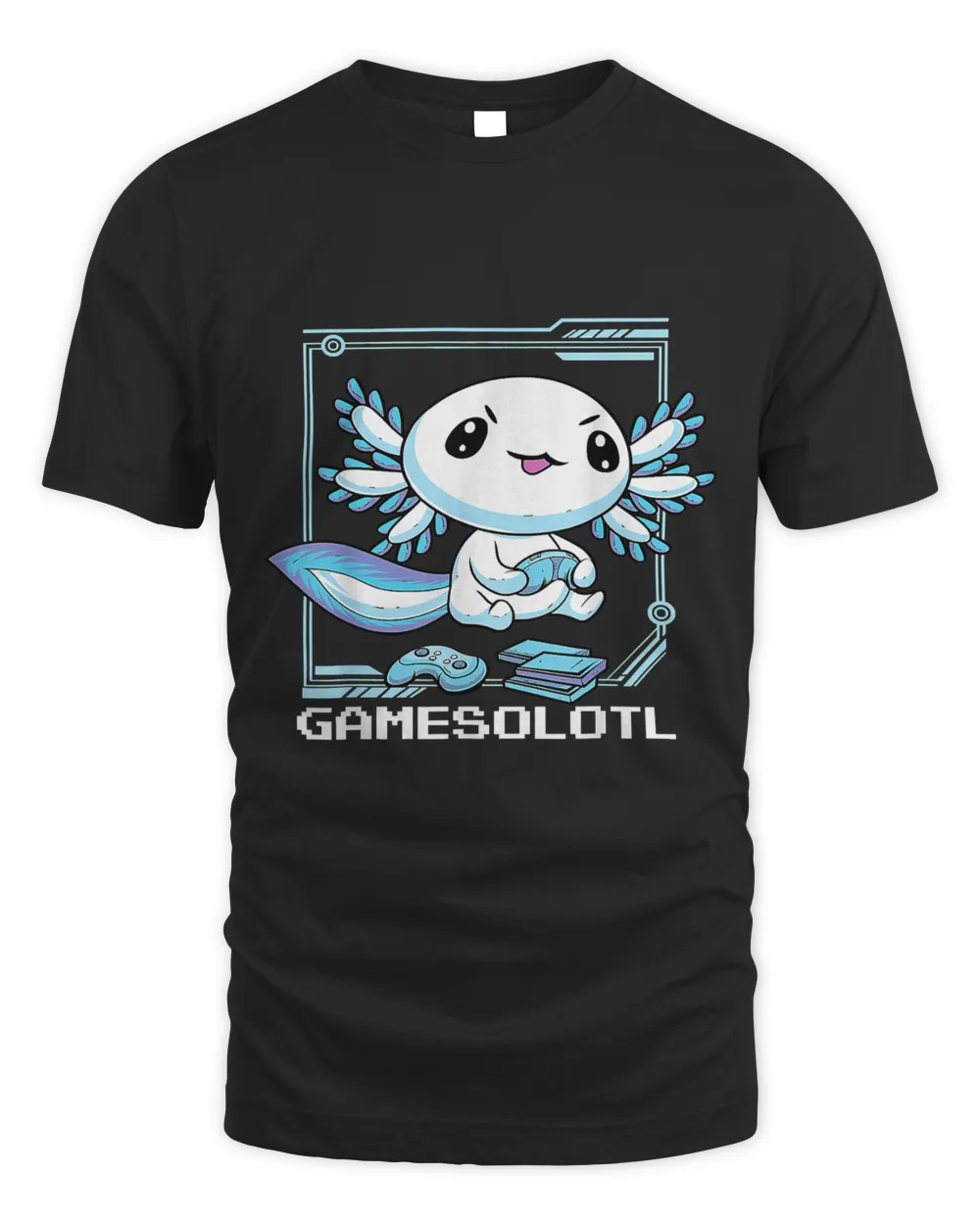 Gamesolotl Gamer Axolotl Fish Playing Video Games Lizard45