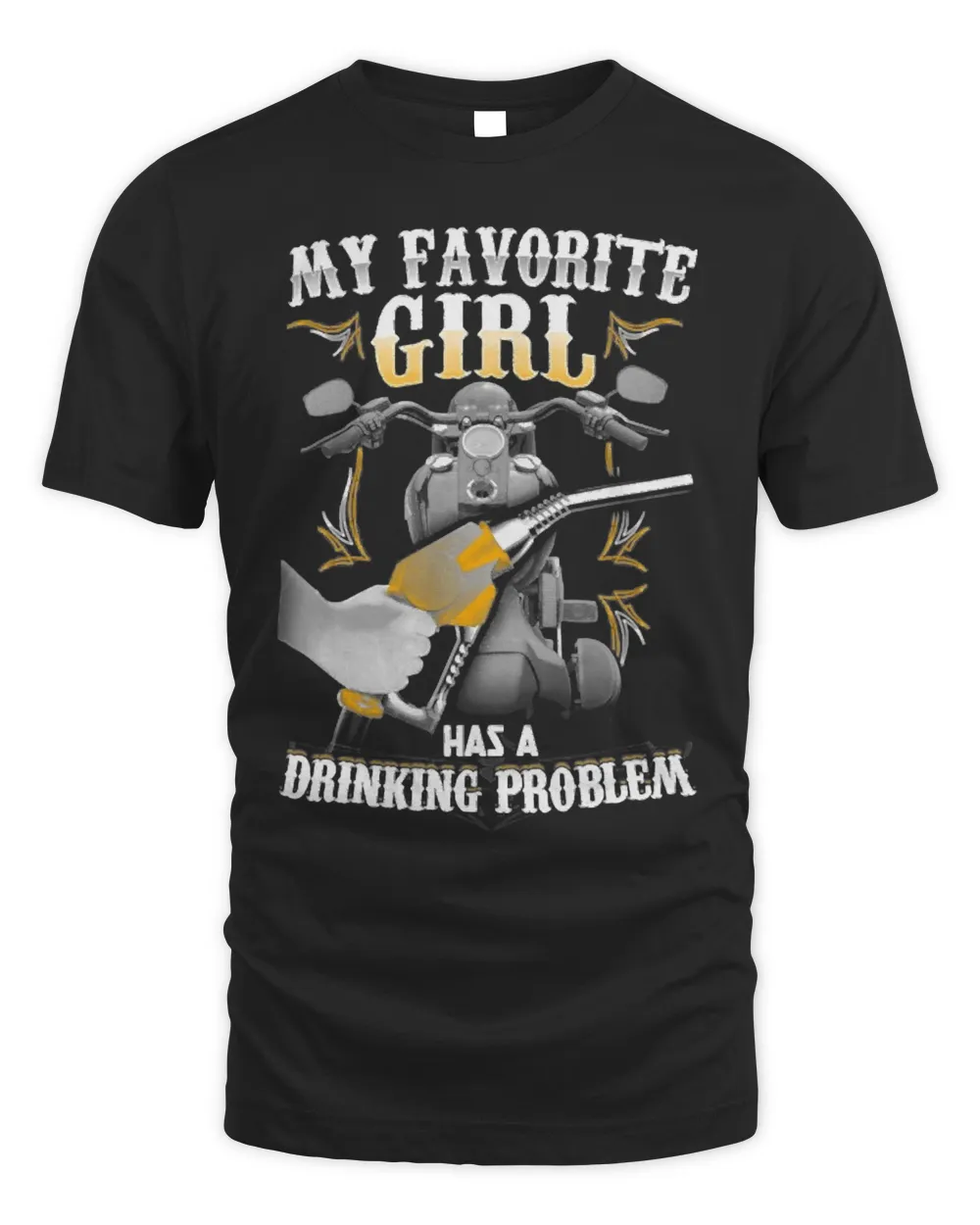 My Favorite Girl Has A Drinking Problem Unisex Standard T-Shirt black s