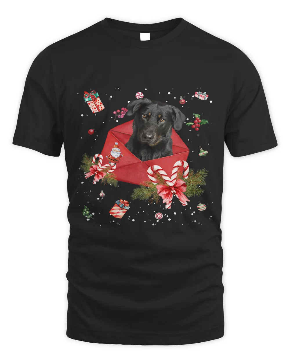 Beauceron Dog In Christmas Card Ornament Pajama Xmas424