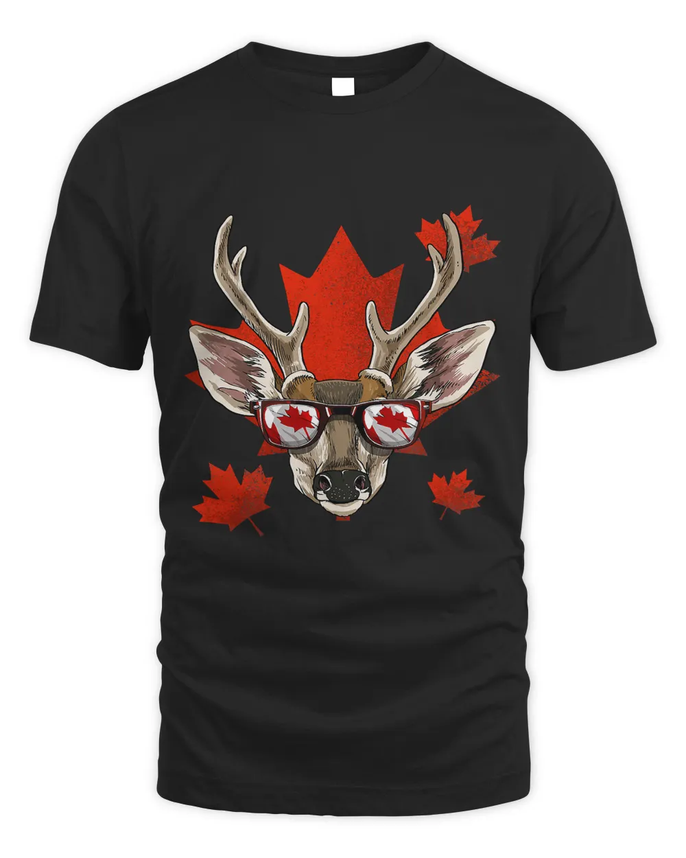 Canadian Deer Maple Leaf Patriotic Canada Flag 9