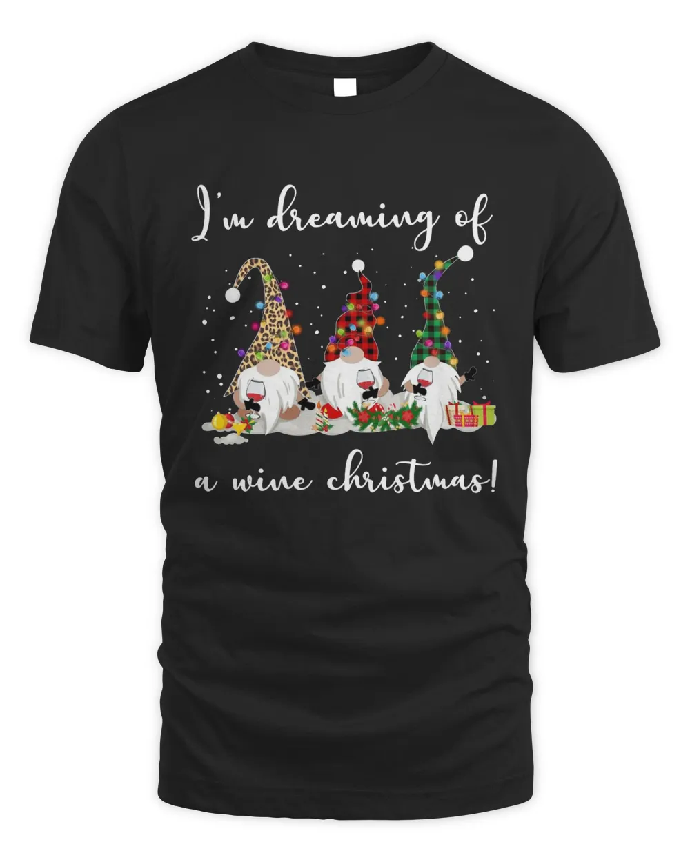 Three Gnomes I'm Dreaming Of A Wine Christmas Gift Sweatshirt