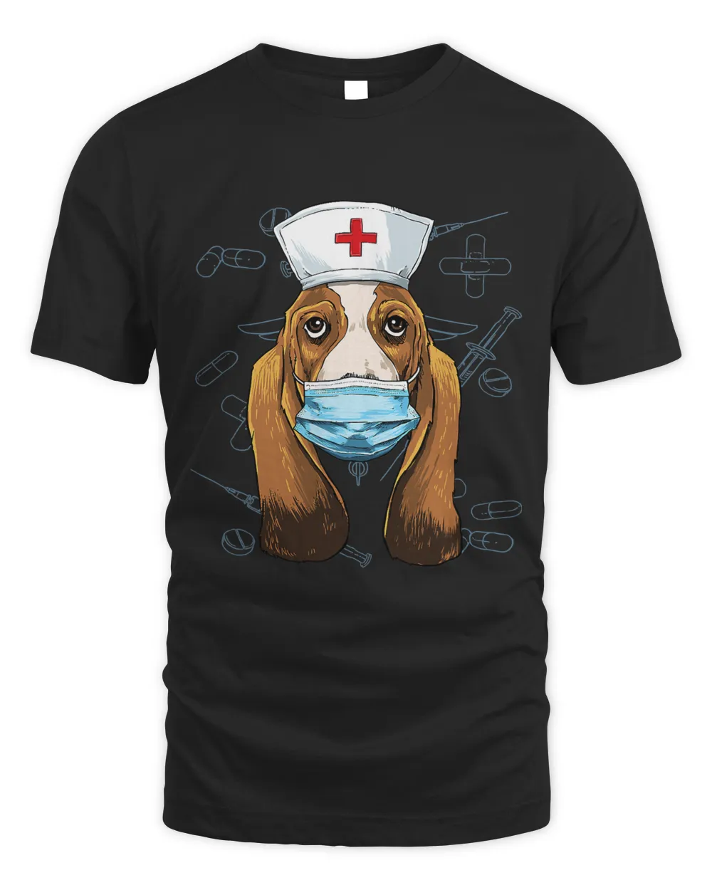Basset Hound Dog Nurse RN Nursing School Graduation 575