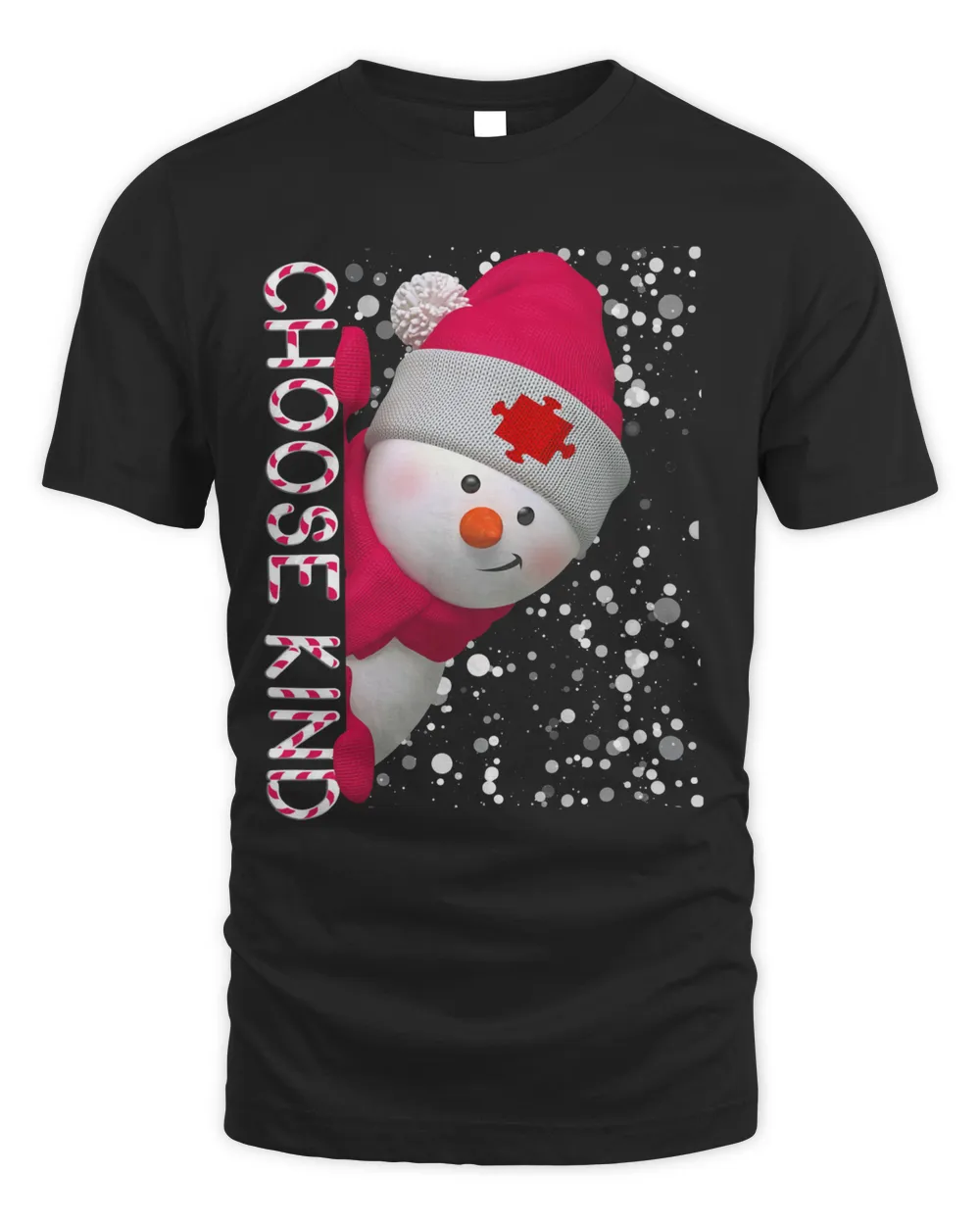 Official Snowman Choose Kind Merry Christmas Autism Shirt