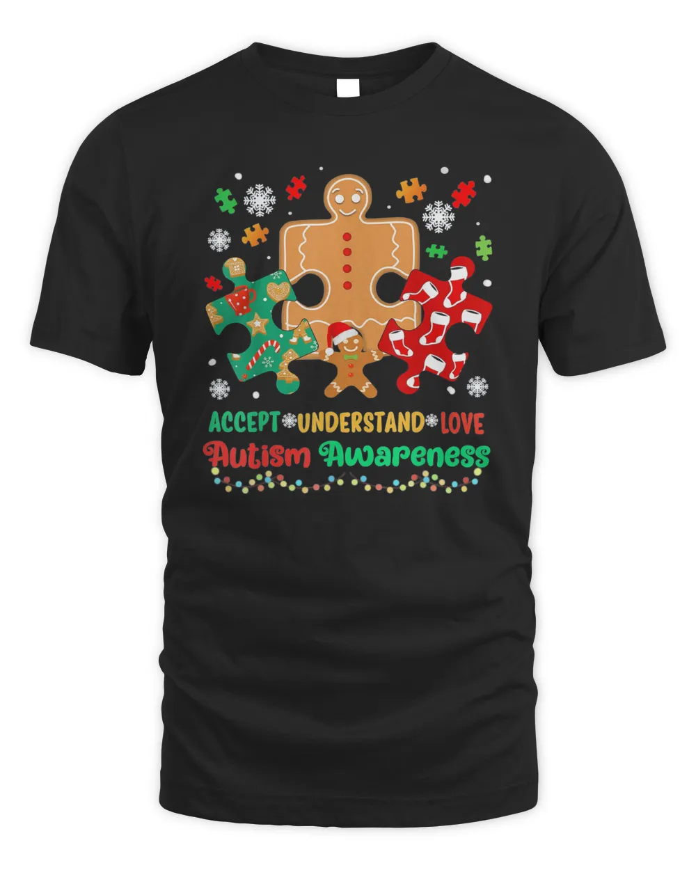 Autism Awareness Accept Understand Love Light Merry Christmas Shirt