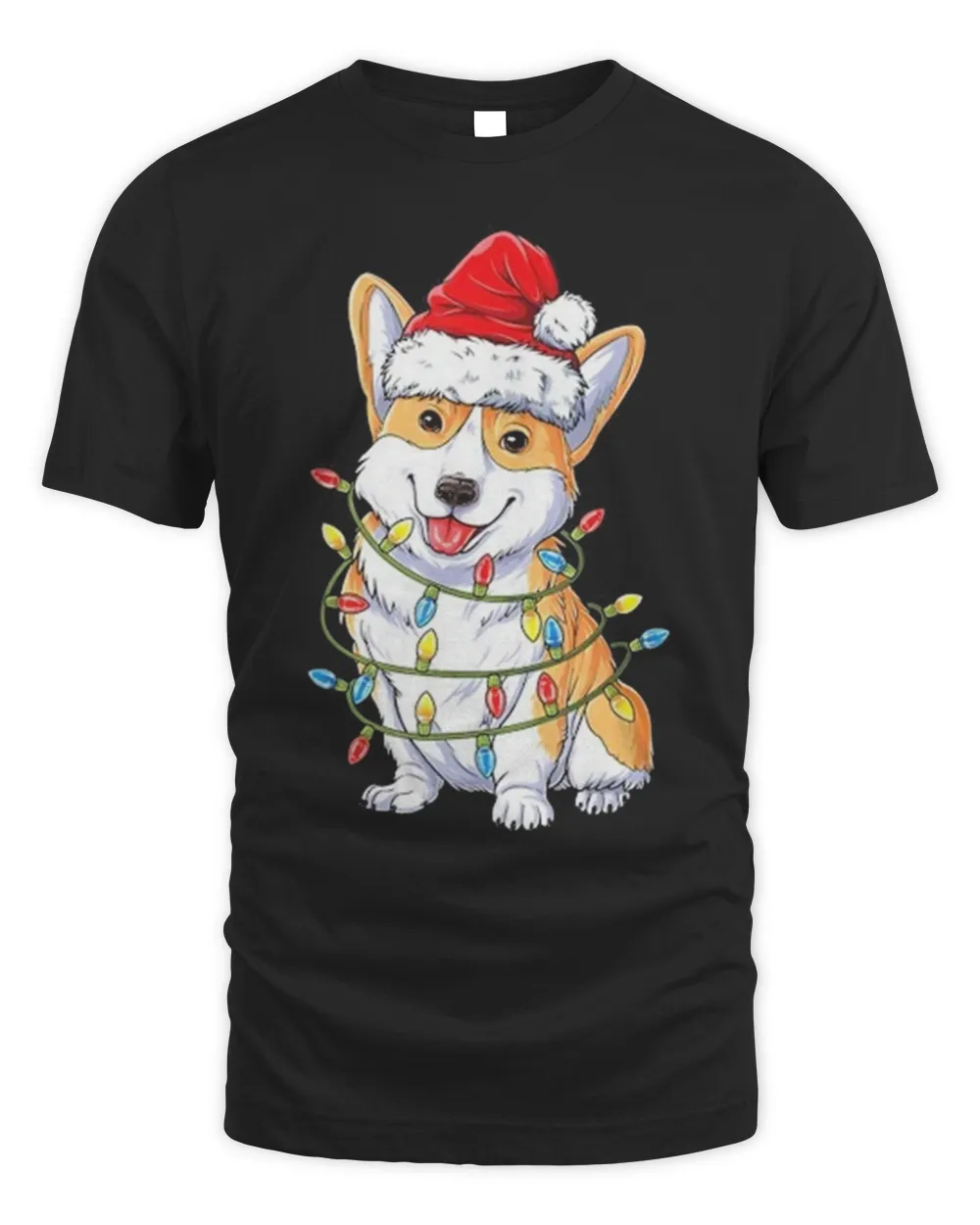 Corgi Christmas Shirt, Corgi Christmas Tree Lights Shirt