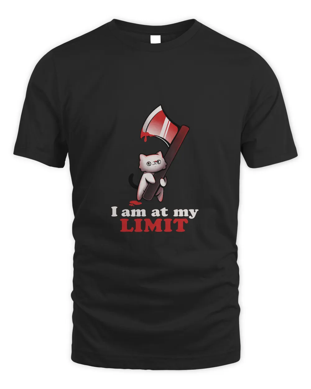 I Am At My Limit Need Vacation Tired And Stressed Cat514 Unisex Standard T-Shirt black s
