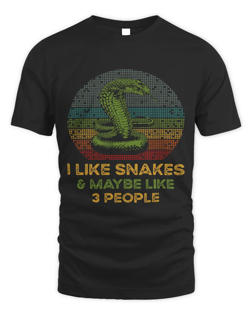 I Like Snakes and Maybe 3 People Unisex Standard T-Shirt black s