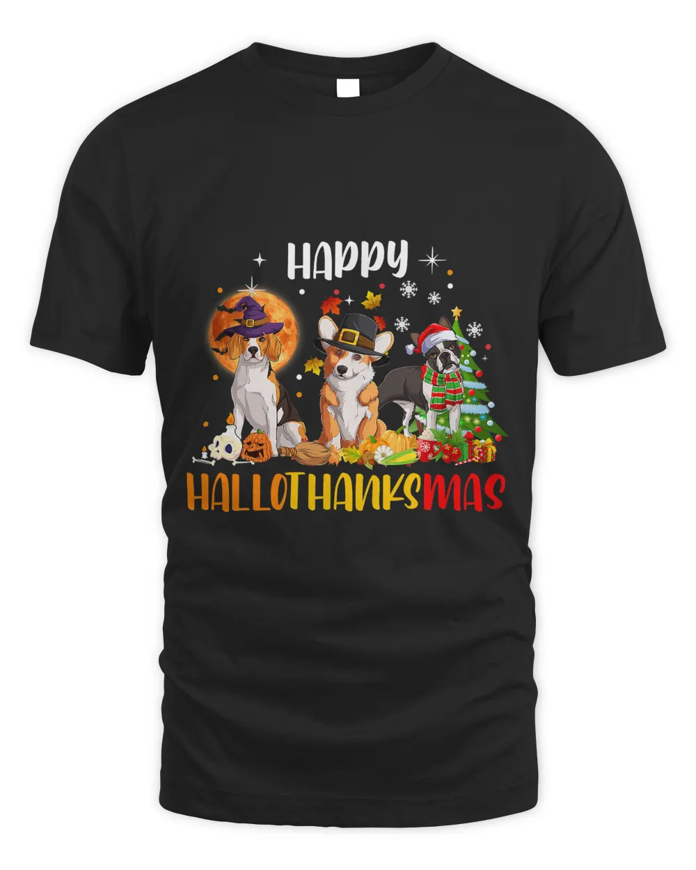 Dog Happy Hallothanksmas Cute Dog Thanksgiving Xmas 162