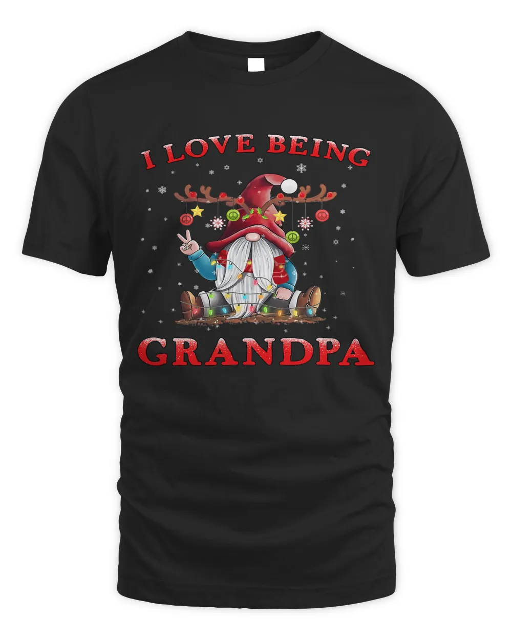 Deer I Love Being Grandpa Funny Gnome Christmas Antle Deer 343