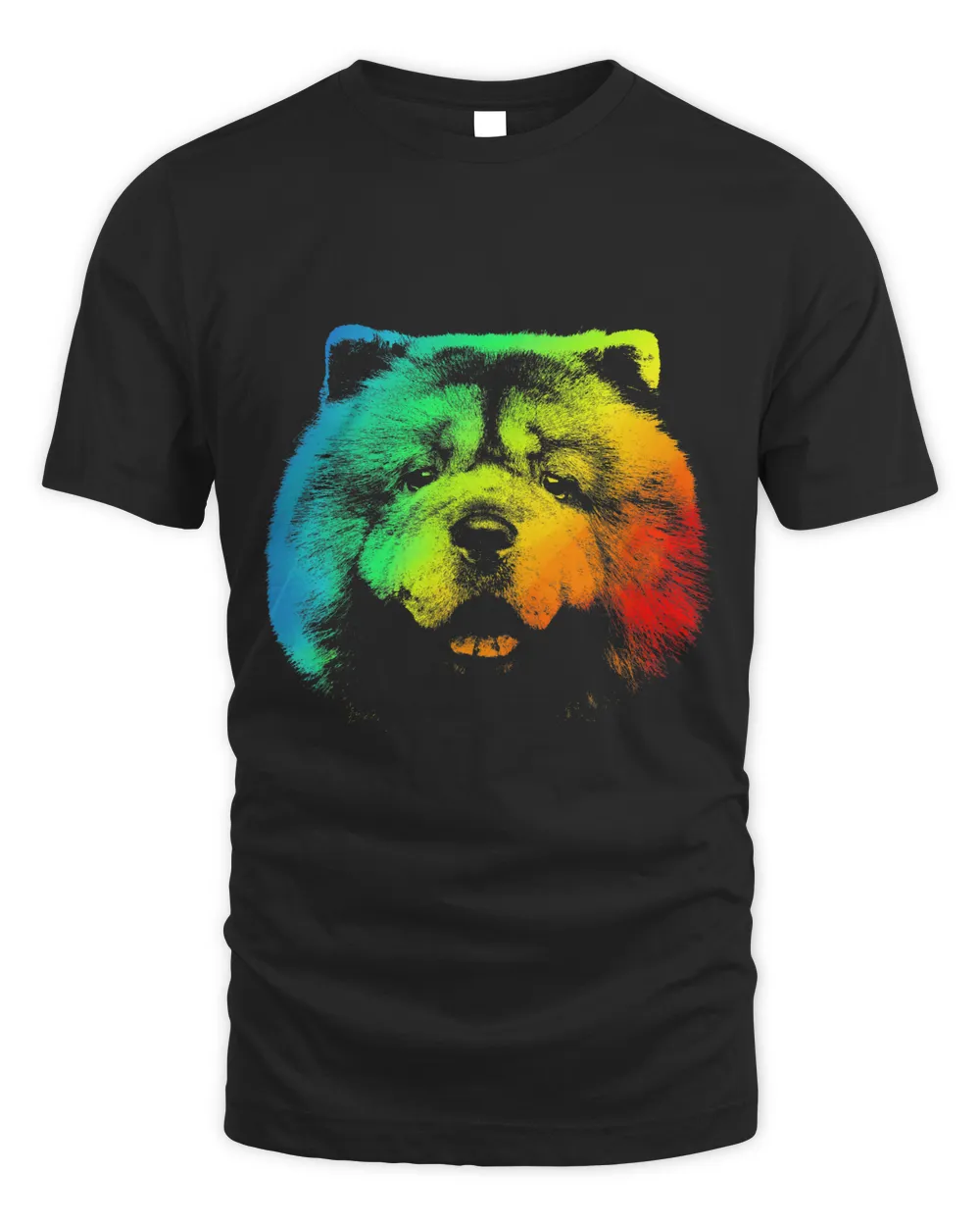CHOW CHOW Colorful Rainbow Retro Unisex Standard T-Shirt black s