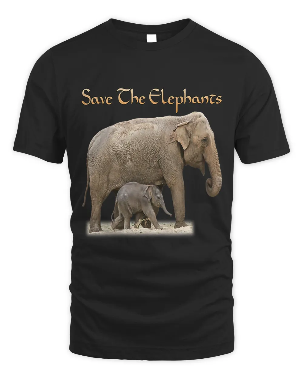 Save The Elephants 2 Unisex Standard T-Shirt black s