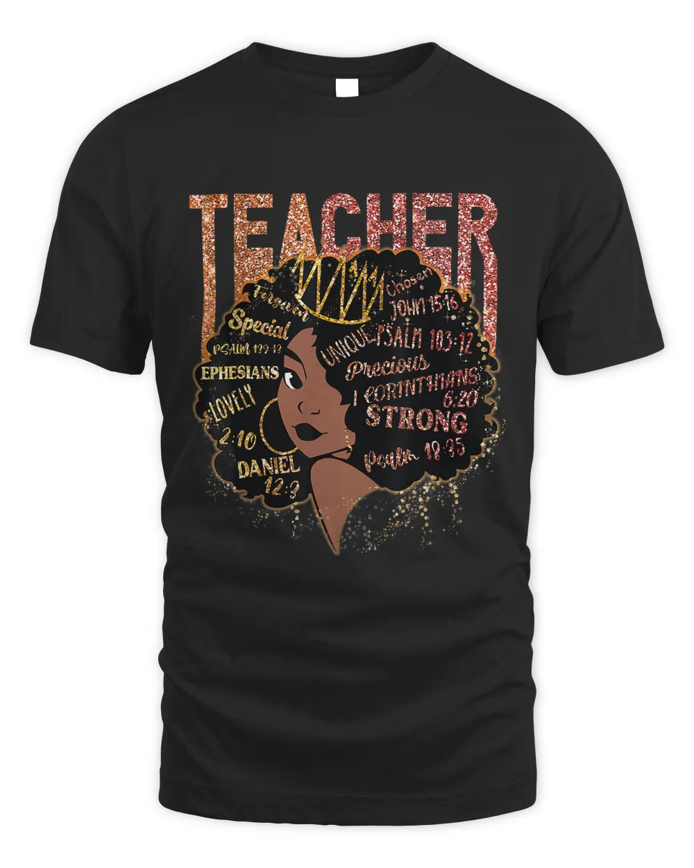 Black Woman Teacher Afro Shirt Black History Month Melanin 1