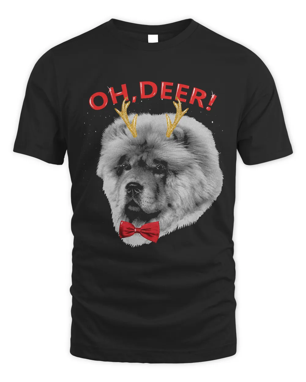 Oh Deer Chow chow Xmas Red Bowtie 37