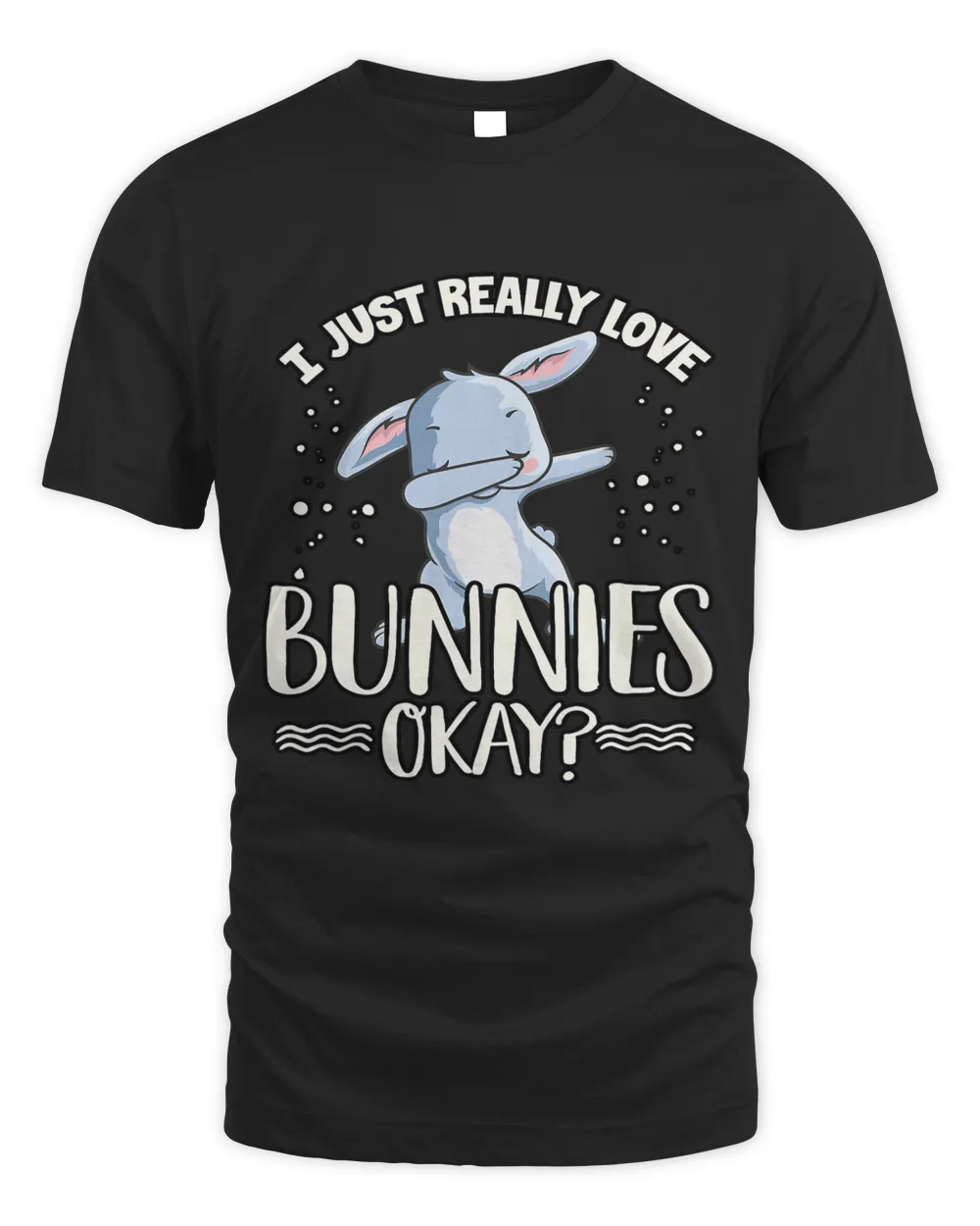 Cute Rabbit Lover Graphic Women Men Kids Bunny Unisex Standard T-Shirt black s