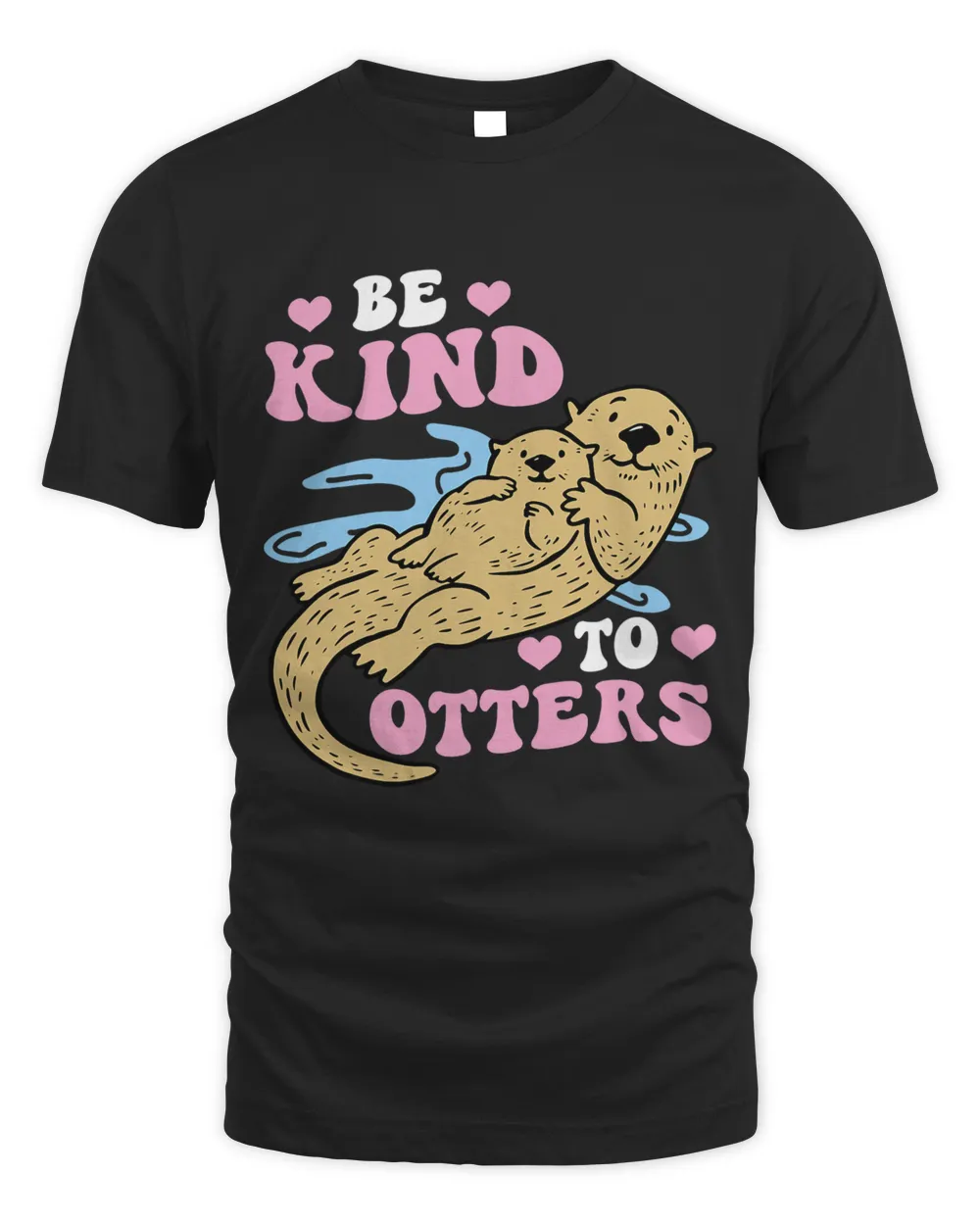 Be Kind To Otters Otter Unisex Standard T-Shirt black s