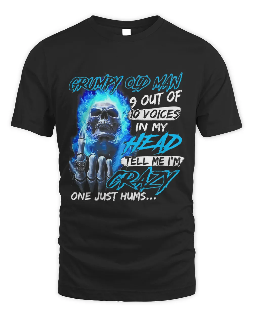 Grumpy old man 9 out of 10 voices in my head tell me Unisex Standard T-Shirt black s