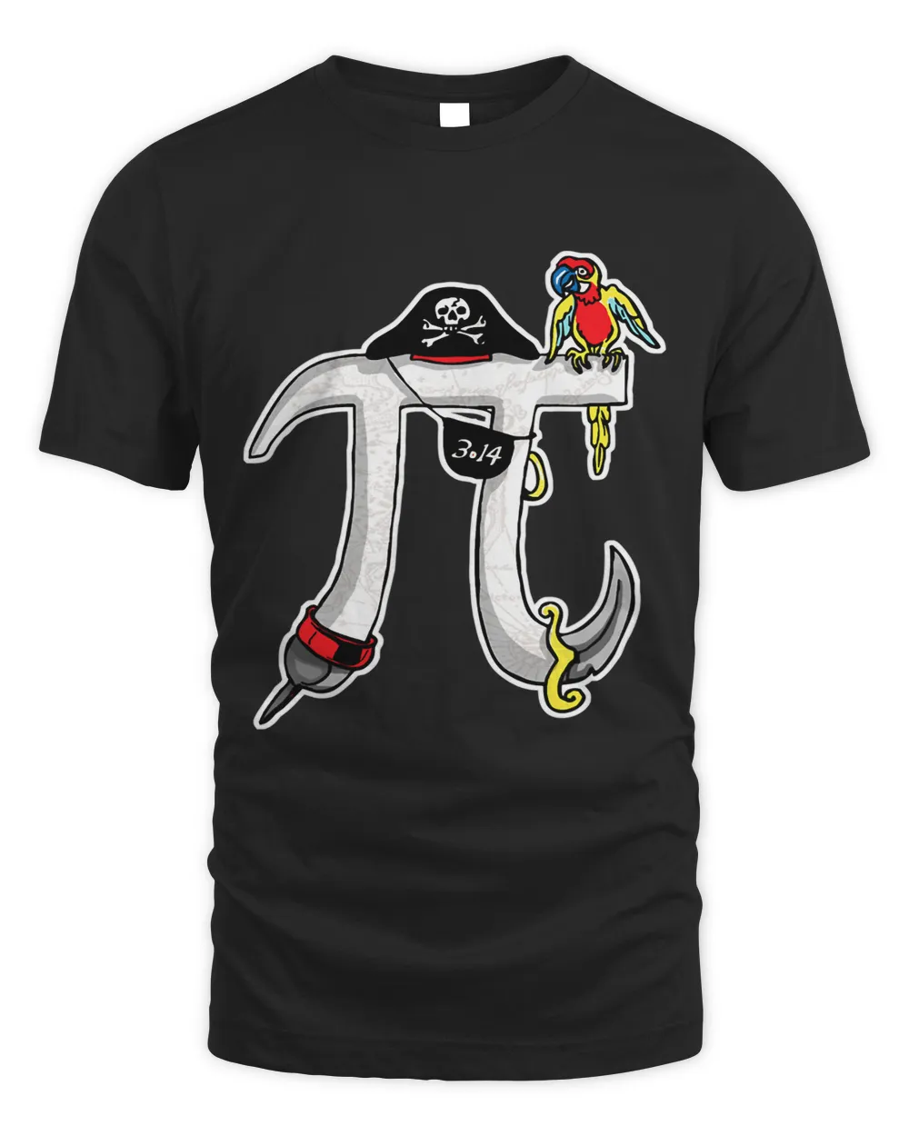 PiRate Pi Day Mathematician Math Geek Pirate Lover 2 Unisex Standard T-Shirt black s