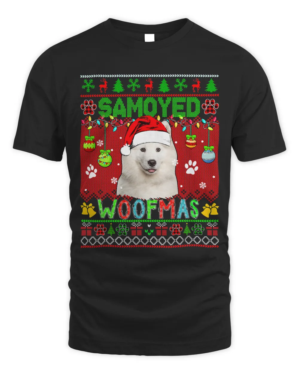 Samoyed Christmas Woof Santa Samoyed Lover Owner Family 39