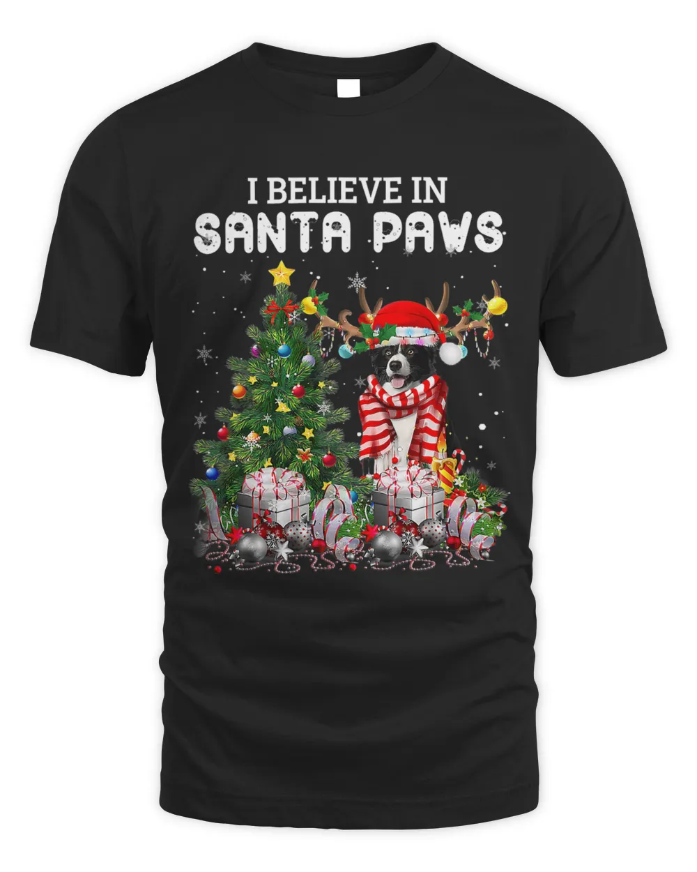 Funny Border Collie Dog Christmas Tree Christmas Pajama 83