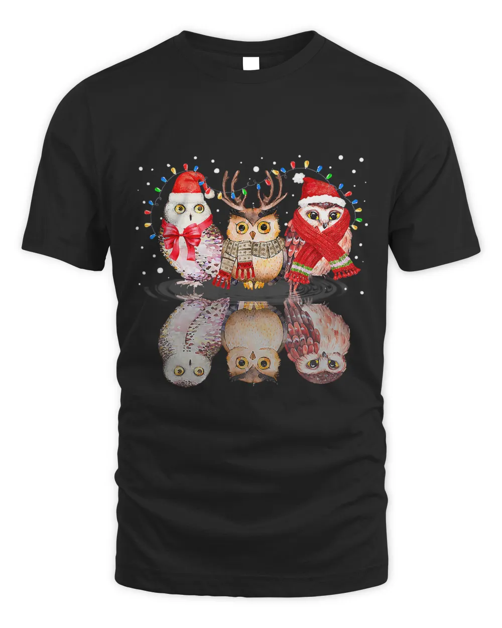 Owl Christmas Tree Shirt Owl Lovers Men Women Kids 296