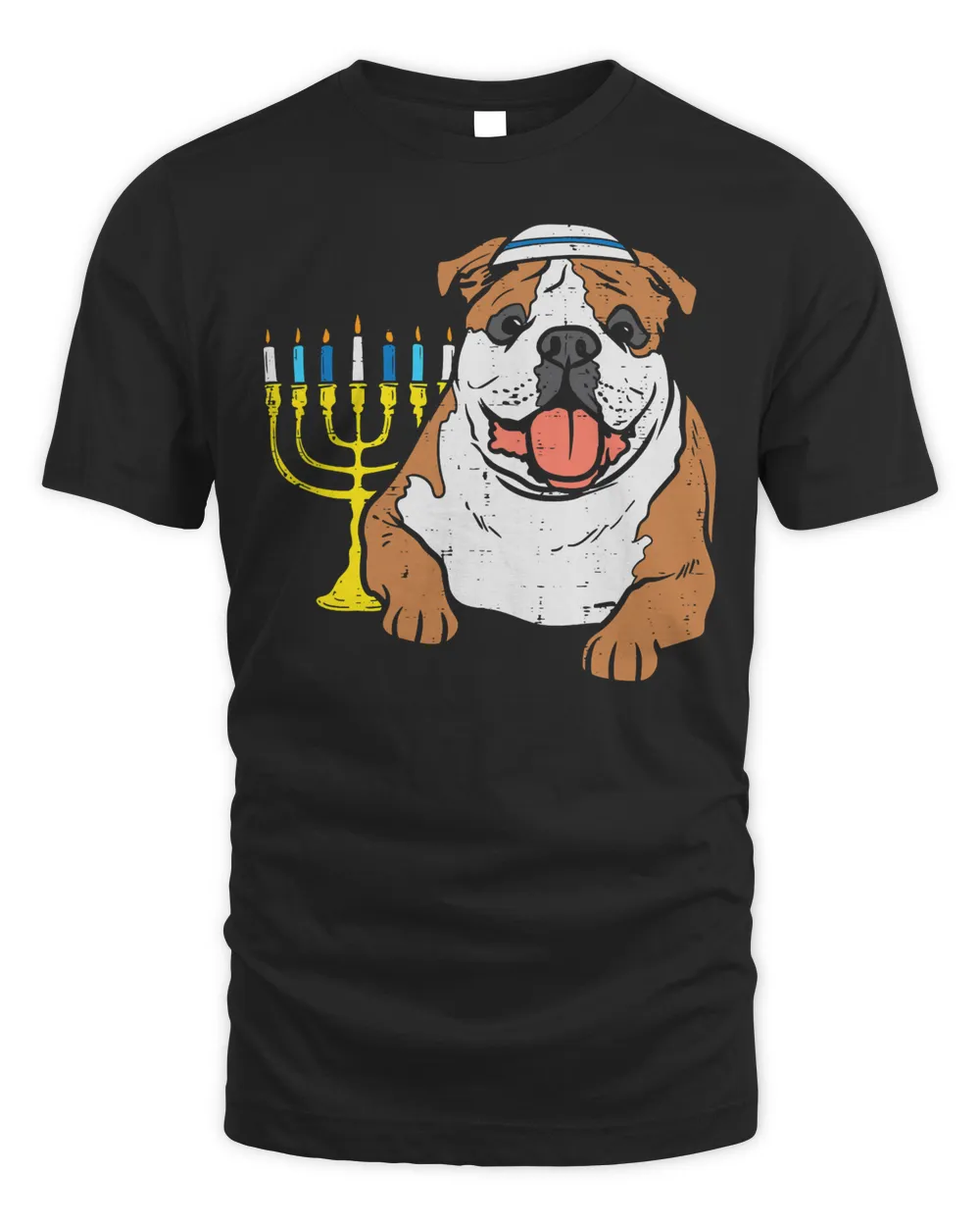Jewish English Bulldog Dog Hanukkah Pajamas Chanukah PJs T-Shirt
