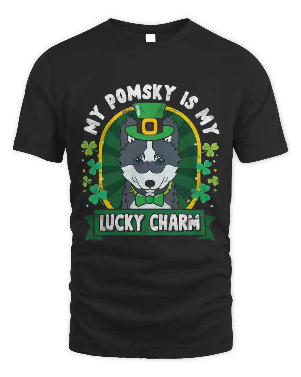 Pomsky St Patricks Lucky Charm Mom Dad Gift 99