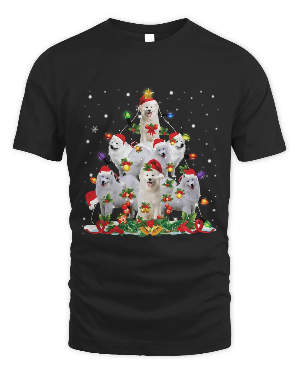 Samoyed Christmas Lights Tree Funny Dog Lover Xmas 238