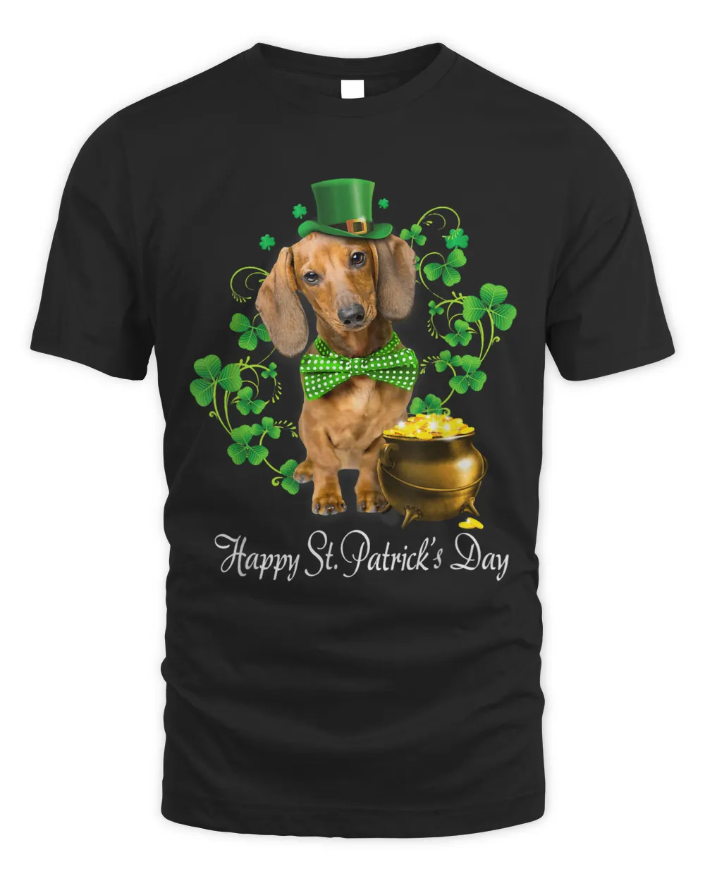 Funny Dachshund Dog Shamrock St Patricks Day Dog Irish