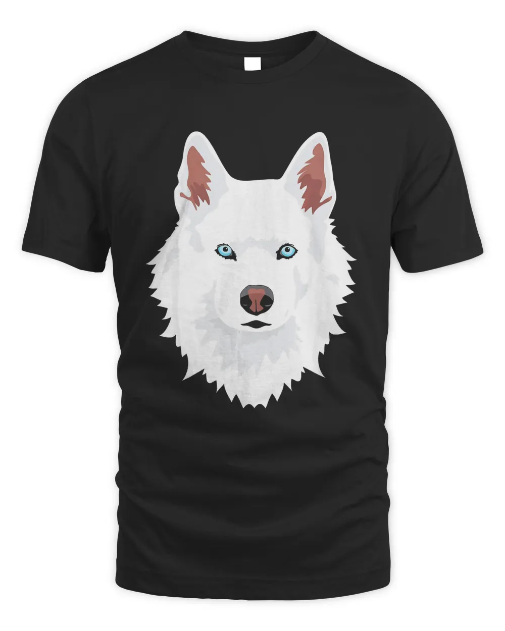 white Siberian Husky canine - white Snow Dog T-Shirt