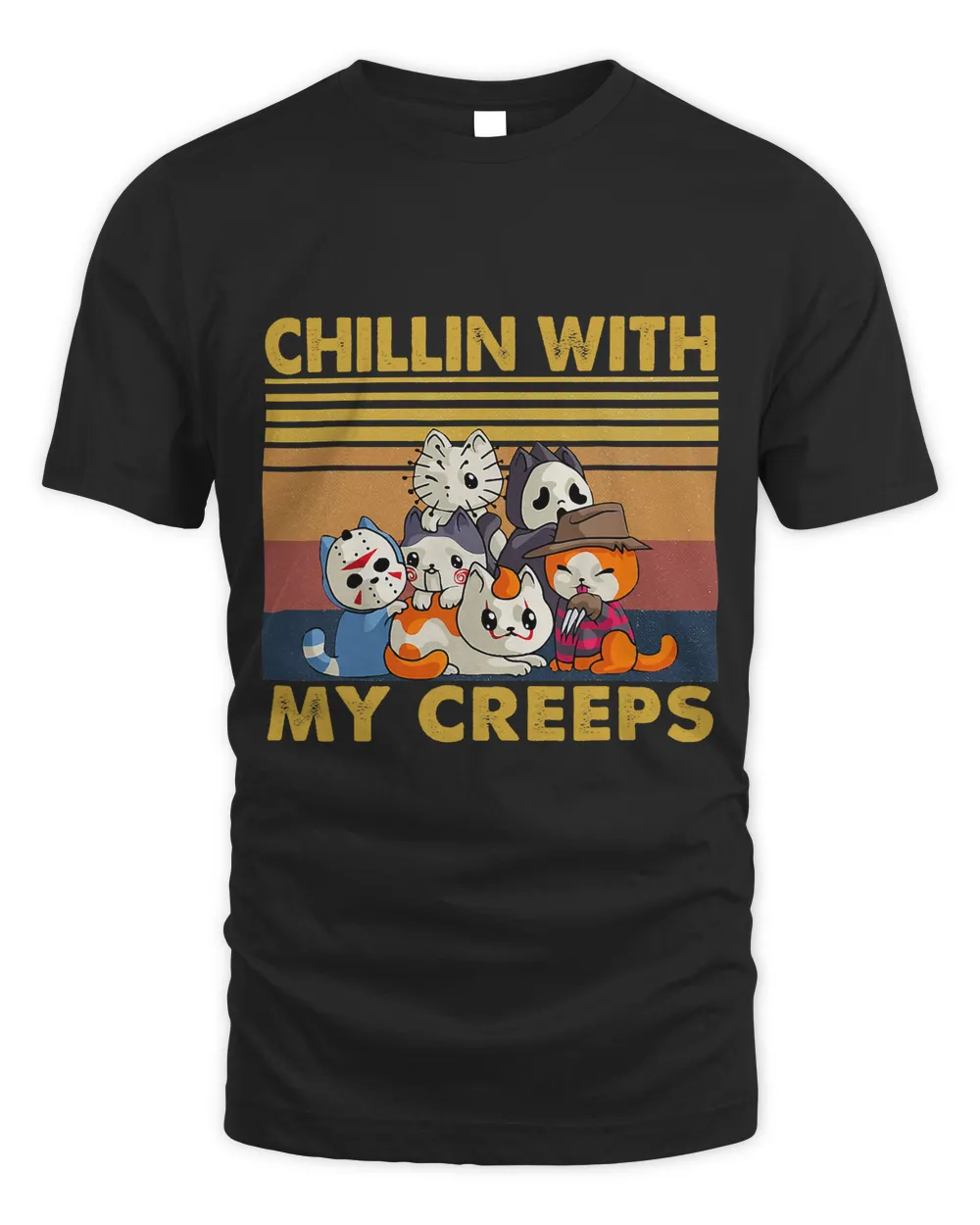 Chillin with My Creeps Funny Cat Horror Movies Serial Killer 73
