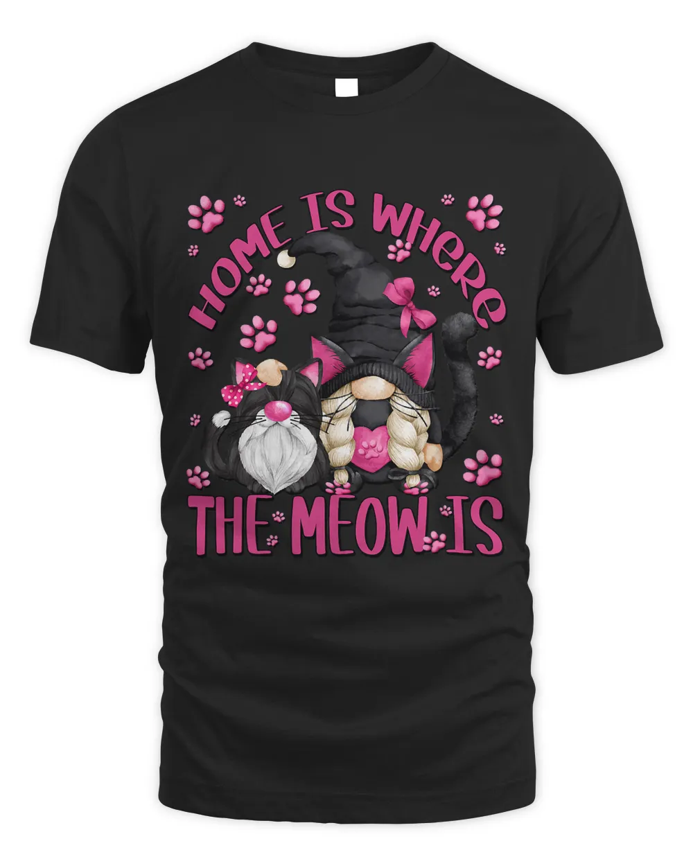 Funny Cat Saying For Women Cat Mom Home Is Where The Meow Is 234