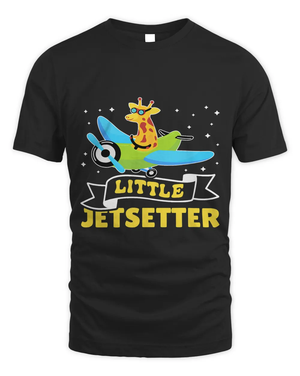 Airplane Little Jetsetter For Airport 1 Unisex Standard T-Shirt black s