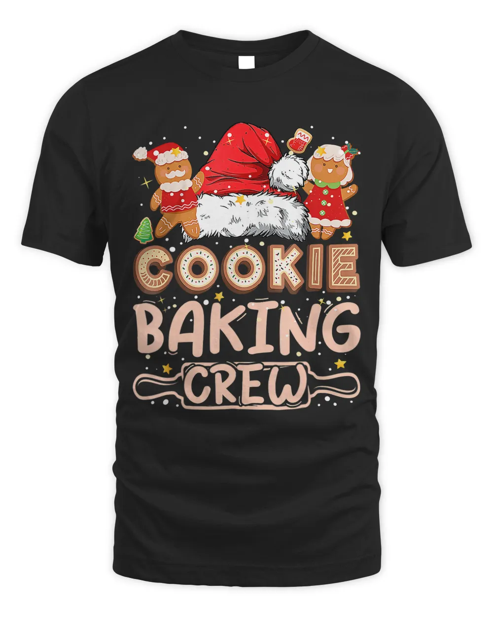 Cookie Baking Crew Christmas Cookie Baking Team Tester 33 Unisex Standard T-Shirt black s