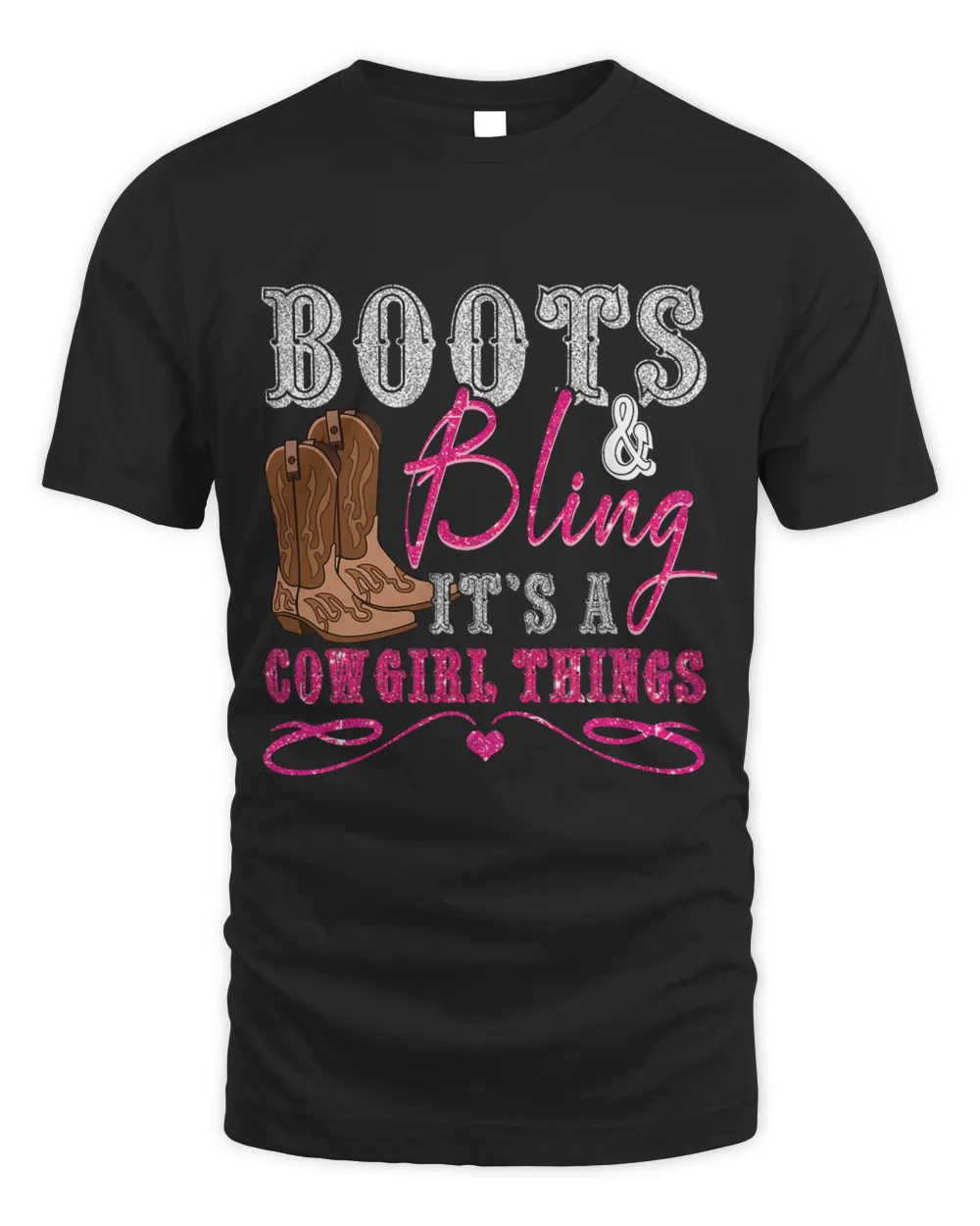 Funny Cowgirl Boots Bling Women Gift Cute Love Country Life (2)