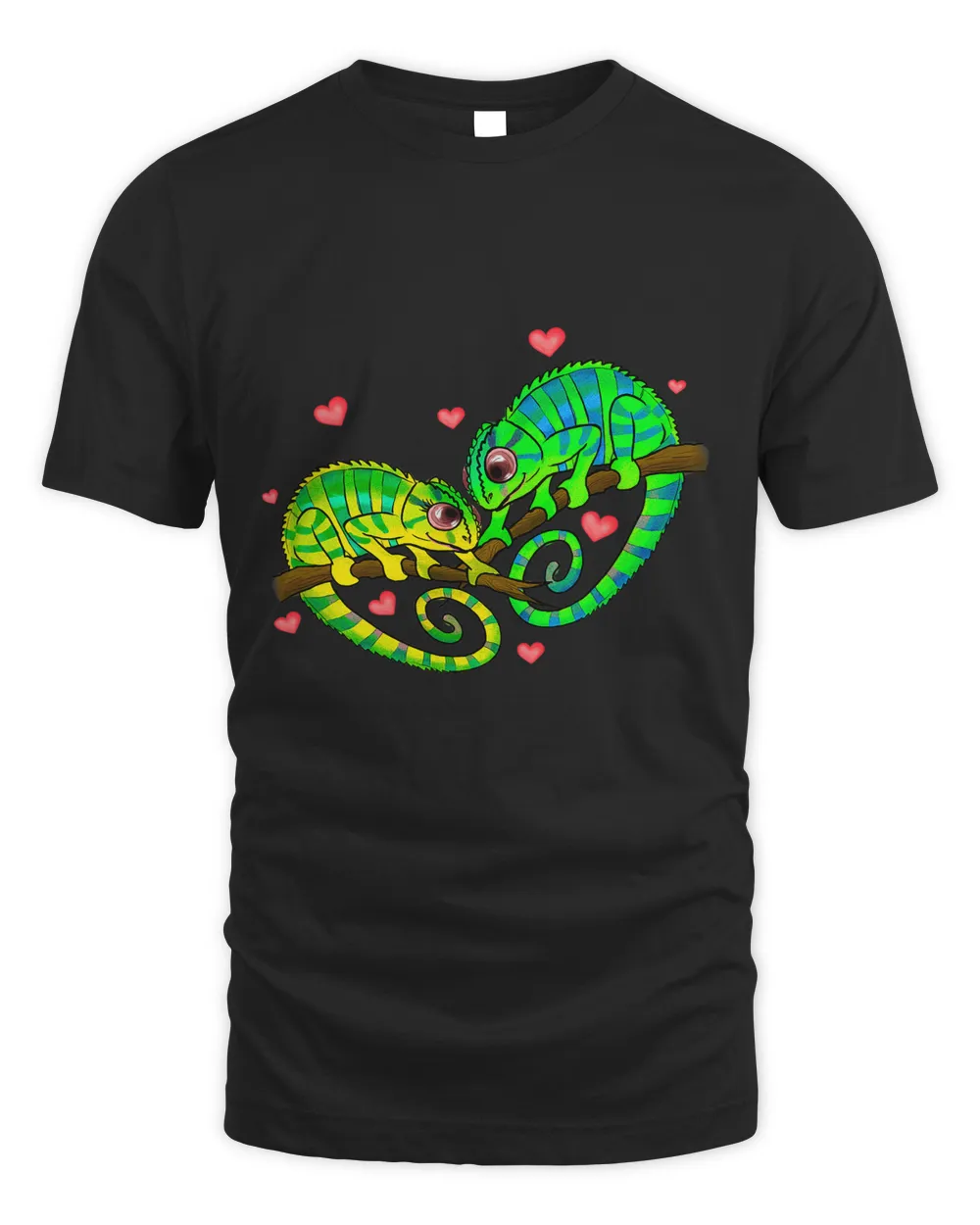 Chameleons Couples Love Hearts Retro Style Valentines Day