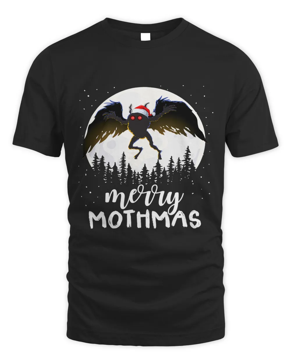 Christmas Mothman Merry Mothmas Creepy Folklore Cryptid Xmas