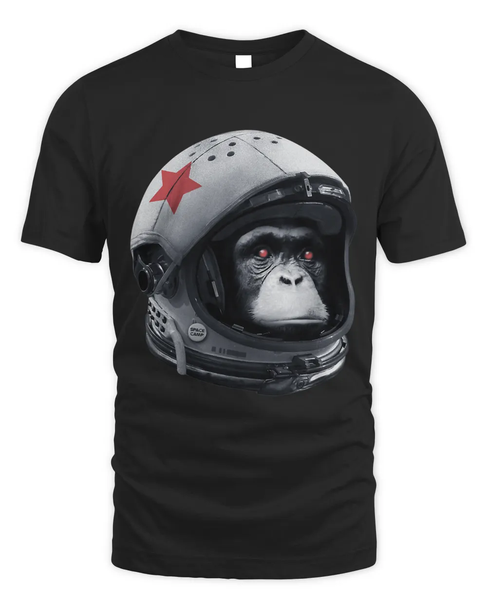 Astro Chimp Astronaut Space Galaxy Helmet Monkey Chimpanzee Unisex Standard T-Shirt black s